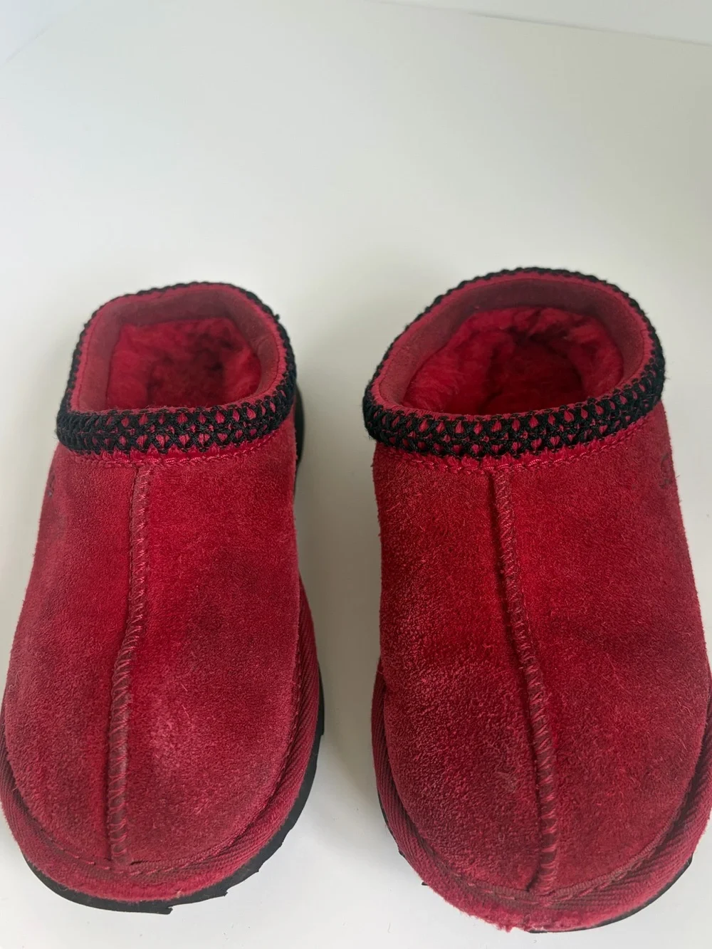 UGG Red Kids Tasman Slipper Slides size 11